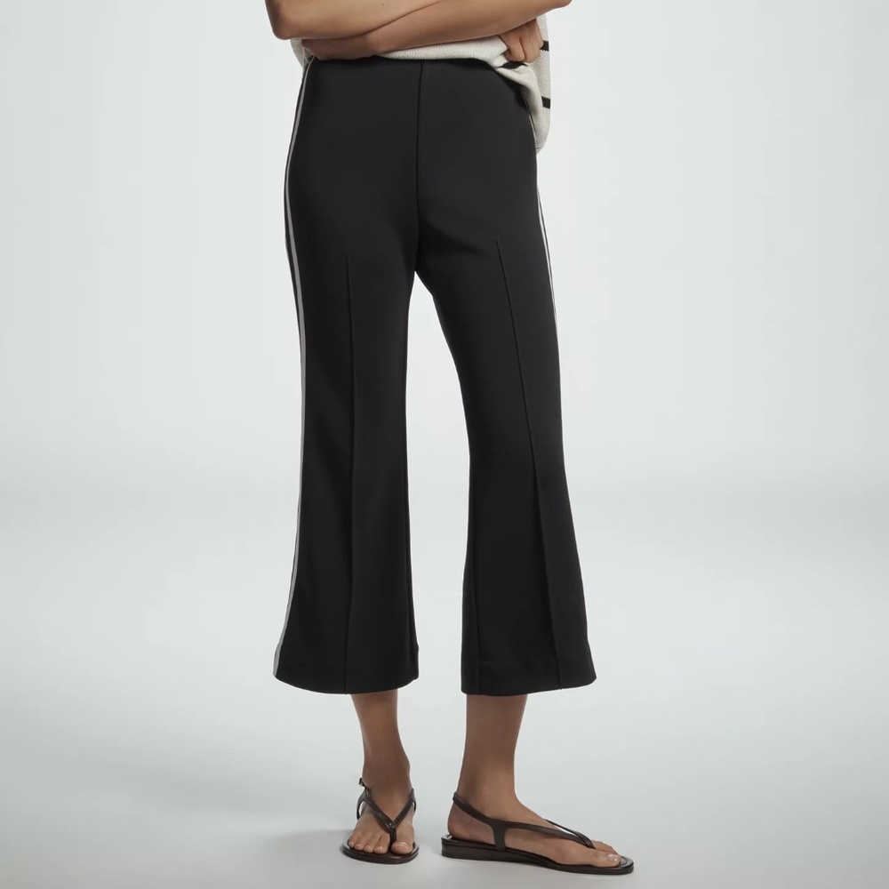 Anthropologie Maeve Fitted Track Black Athleisure Track Pants Black NWT size S